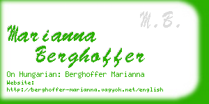 marianna berghoffer business card